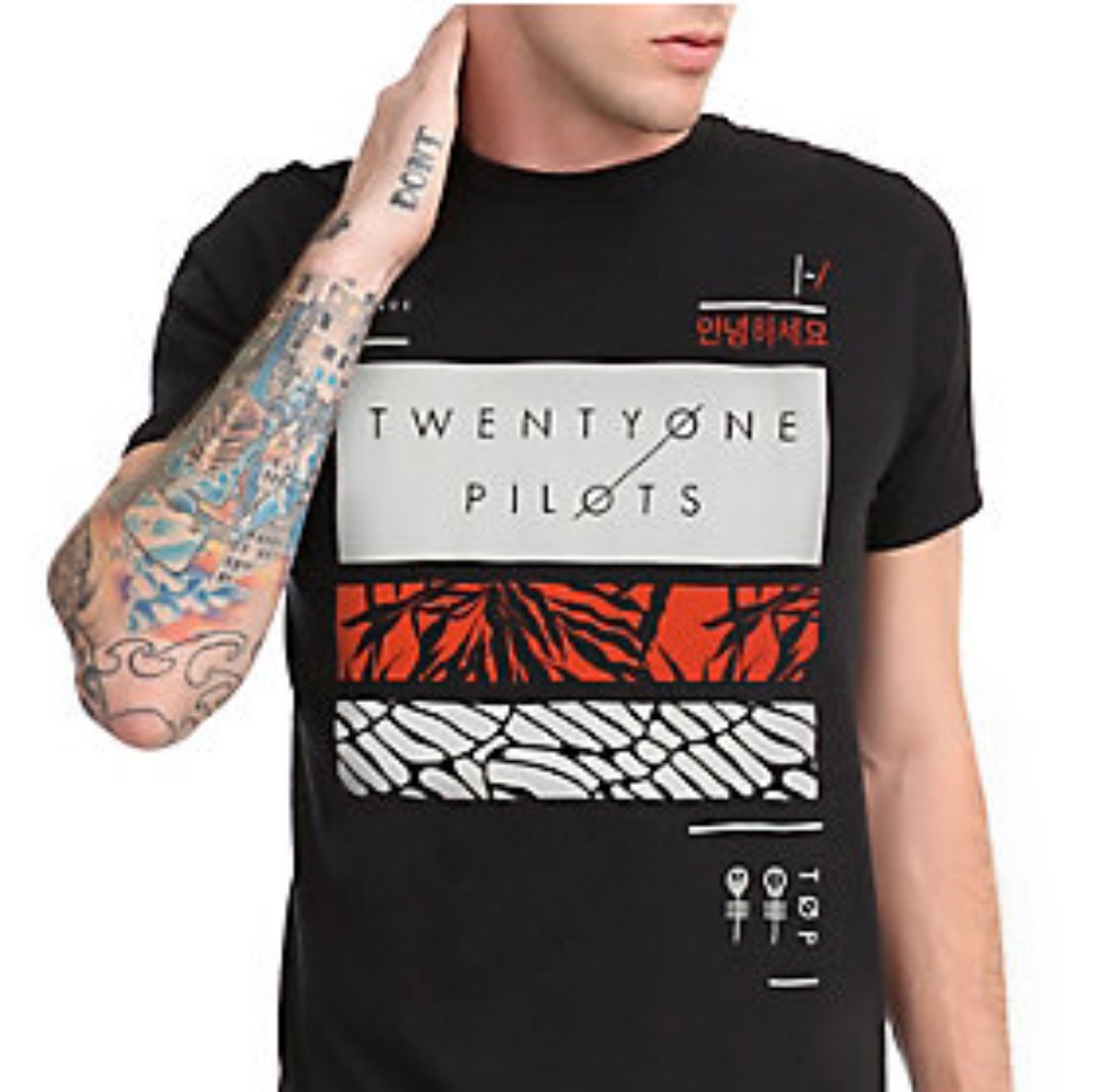 Twenty One Pilots black Korean tee size S